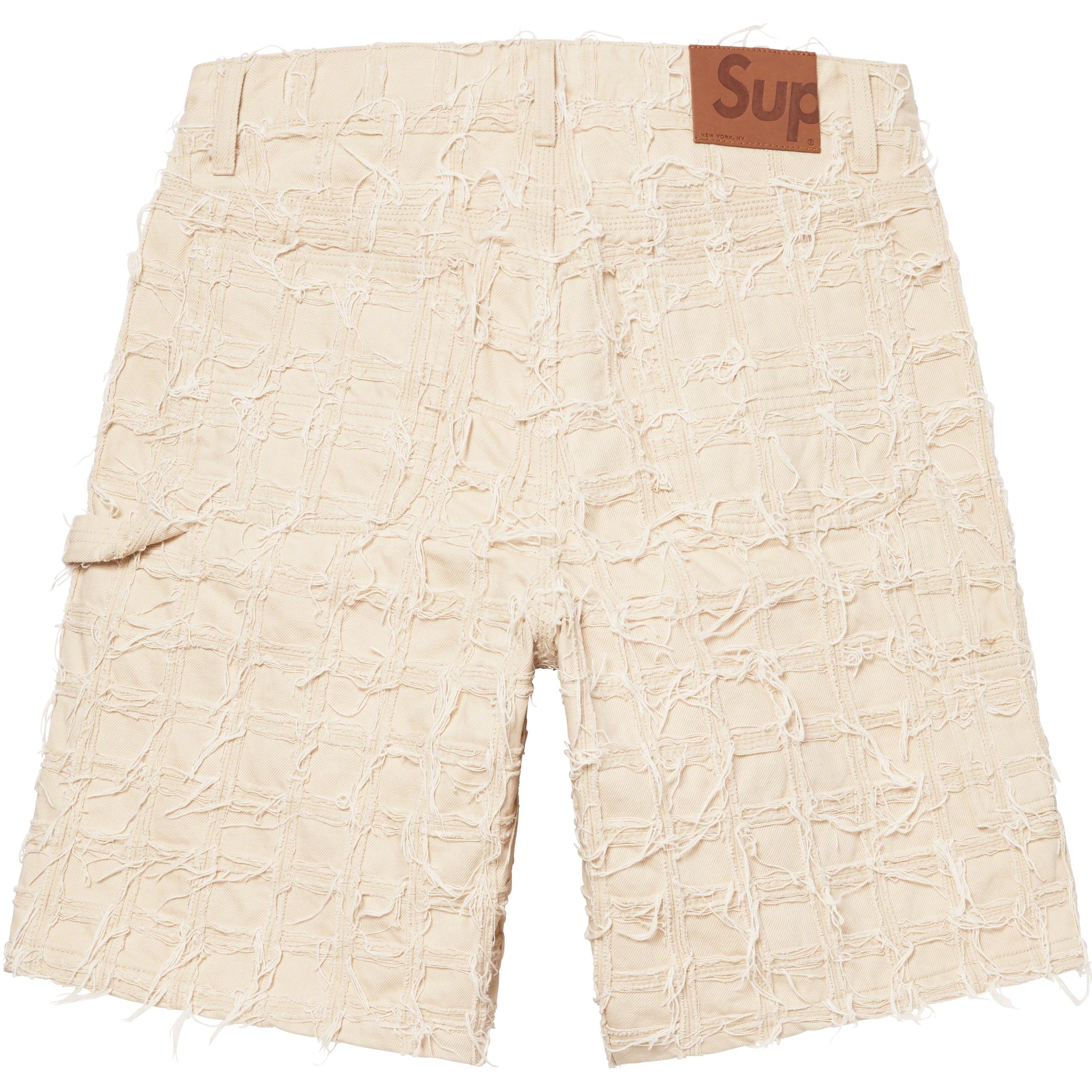 Frayed Patchwork Baggy Denim Short view 11